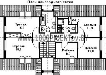 Проект дома из блоков 1314