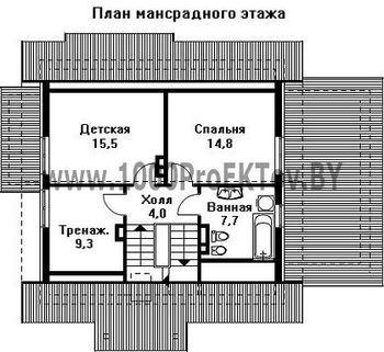 Проект дома из блоков 1424