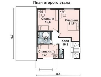 Проект деревянного дома 10-2157-2