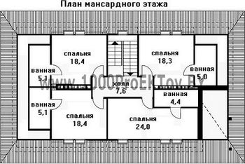 Проект дома из блоков 1367