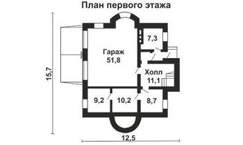 Проект дома из блоков 10-2204