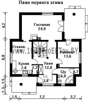 Проект дома из блоков 1391