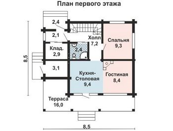 Проект деревянного дома 10-2195-2