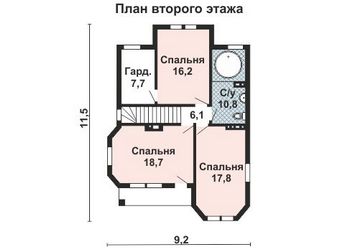 Проект дома из блоков 10-2172-2