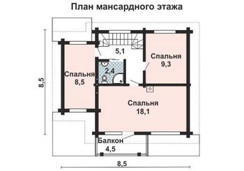 Проект деревянного дома 10-2195-2