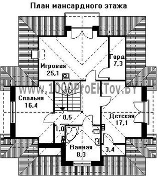 Проект дома из блоков 1391