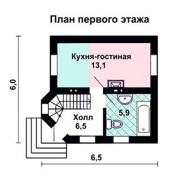 Проект дома из блоков 10-2185