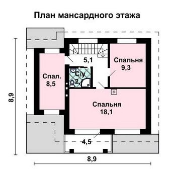 Проект дома из блоков 10-2195