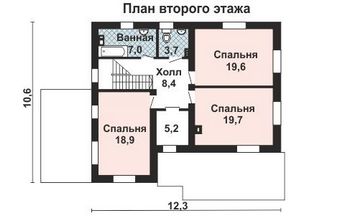 Проект дома из блоков 10-2240