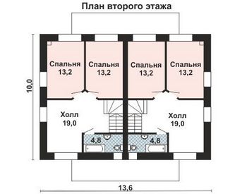 Проект дома из блоков 10-2242