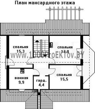 Проект дома из блоков 1372