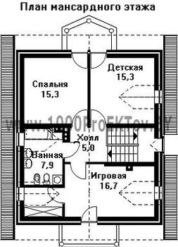 Проект дома из блоков 1376