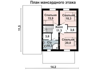 Проект дома из блоков 10-2258