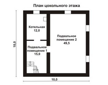Проект дома из блоков 10-2081