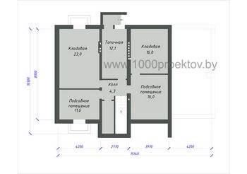 Проект дома из блоков 1623