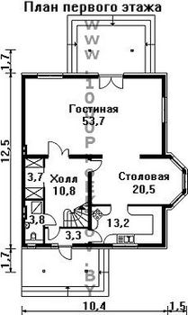 Проект дома из блоков 1427