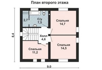 Проект дома из блоков 10-2076