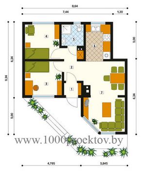 Проект каркасного дома 1608