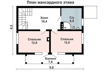 Проект дома из блоков 10-2256