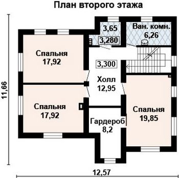 Проект дома из блоков 10-2106