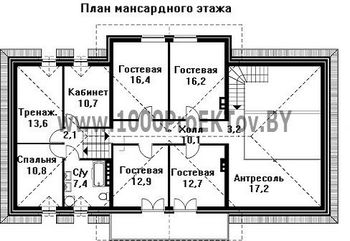 Проект дома из блоков 1378