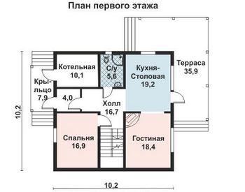 Проект дома из блоков 10-2141-2