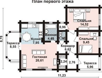 Проект деревянного дома 3-30