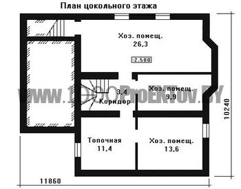 Проект дома из блоков 1496
