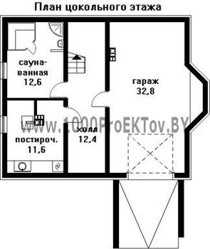 Проект дома из блоков 1372