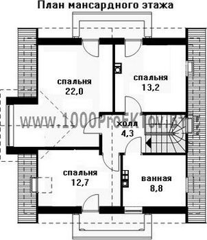 Проект дома из блоков 1371