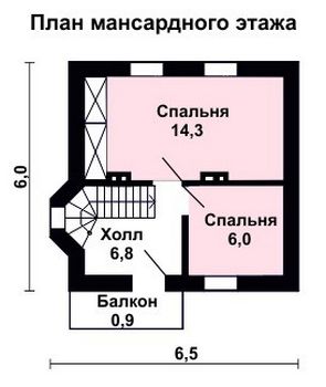 Проект дома из блоков 10-2185