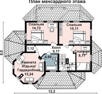 Проект деревянного дома 10-2220