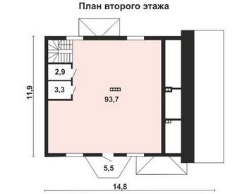 Проект дома из блоков 10-2167