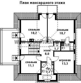 Проект дома из блоков 1538