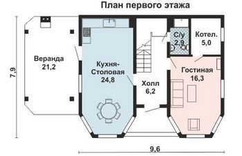 Проект деревянного дома 10-2192-2