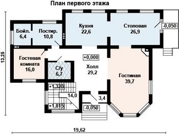 Проект дома из блоков 10-2109