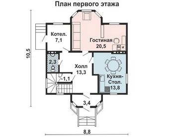 Проект деревянного дома 10-2246