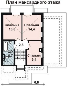 Проект дома из блоков 10-433-3