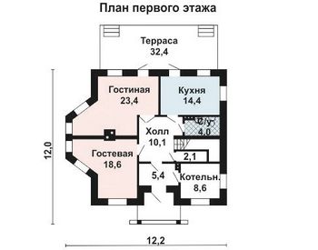 Проект дома из блоков 10-2137