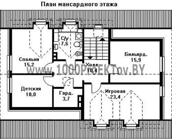 Проект дома из блоков 1230