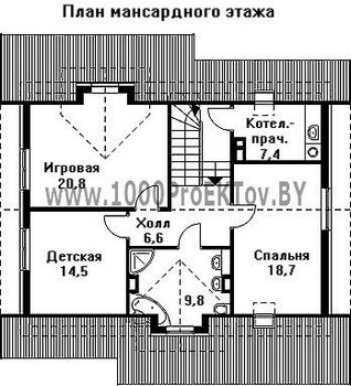 Проект дома из блоков 1392