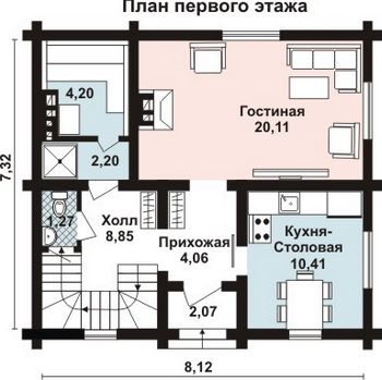 Проект деревянного дома 3-29