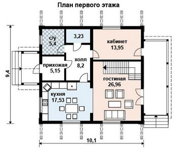 Проект дома из блоков 10-2020