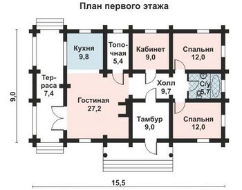 Проект деревянного дома 10-2144
