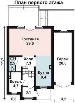 Проект дома из блоков 10-433-3