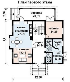 Проект дома из блоков 10-2017