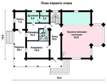 Проект деревянного дома 10-2199